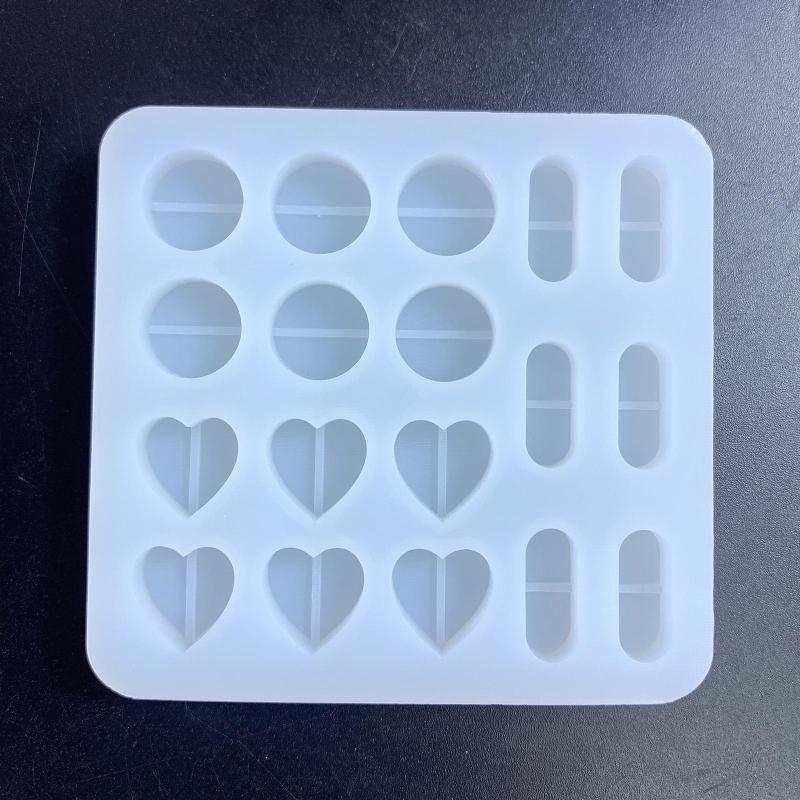 Resin Shaker Fillings Mold,Silicone Pills Mold Epoxy Resin Mold Filler Quicksand Casting Filling Mold for Jewelry Making