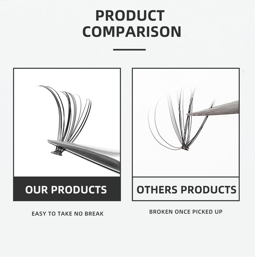 Tool Volume Fluffy False Eyelashes C Curl Professional Grafting Individual Cluster EyeLashes