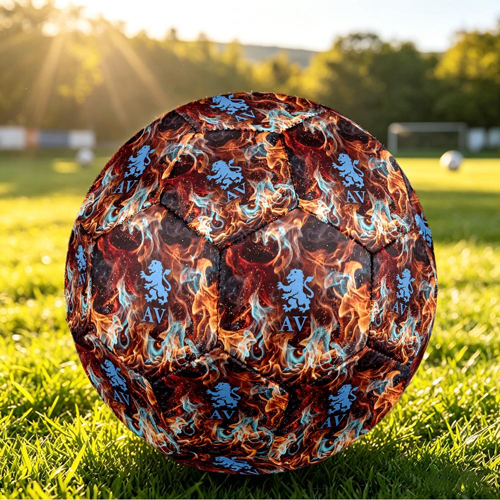 Aston Villa FootballPrinted Size 5 Soccer Ball, Anti Slip Adult Match Football Souvenir for Football Fans