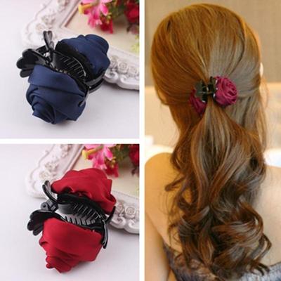 Chic Grande Donne Ragazza Fatto a Mano Fiore Barrette Fermaglio per Capelli Forcina Ad Artiglio