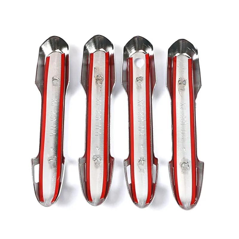 For Toyota Rav 4 Rav4 -2025 Carbon Fiber Color Door Handle Cover ABS Decoration Protector Chrome Trim With 2 Smart Set