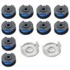 8/10/12pcs AC14RL3A String Trimmer Spools With Cap Replacement Spool Line For RY40200 RY24021 Cordless Trimmer