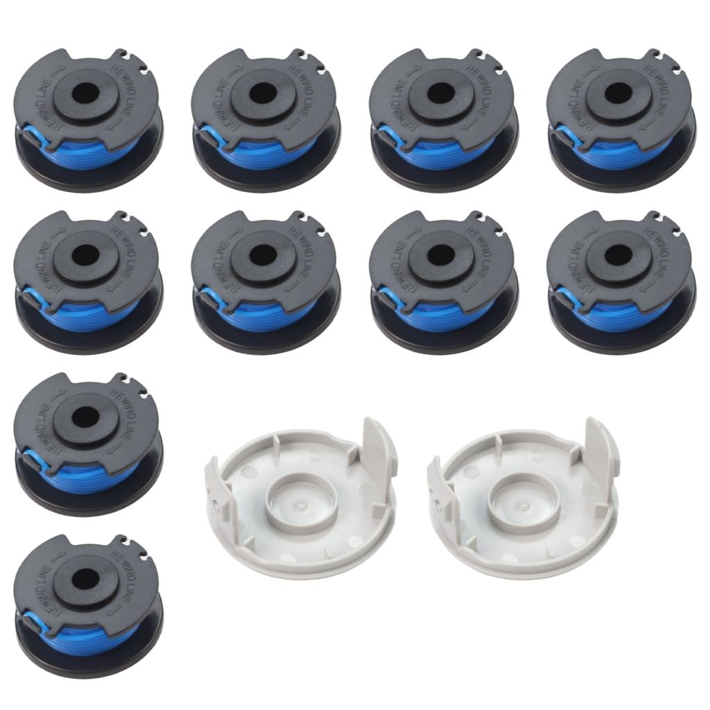 8/10/12pcs AC14RL3A String Trimmer Spools With Cap Replacement Spool Line For RY40200 RY24021 Cordless Trimmer