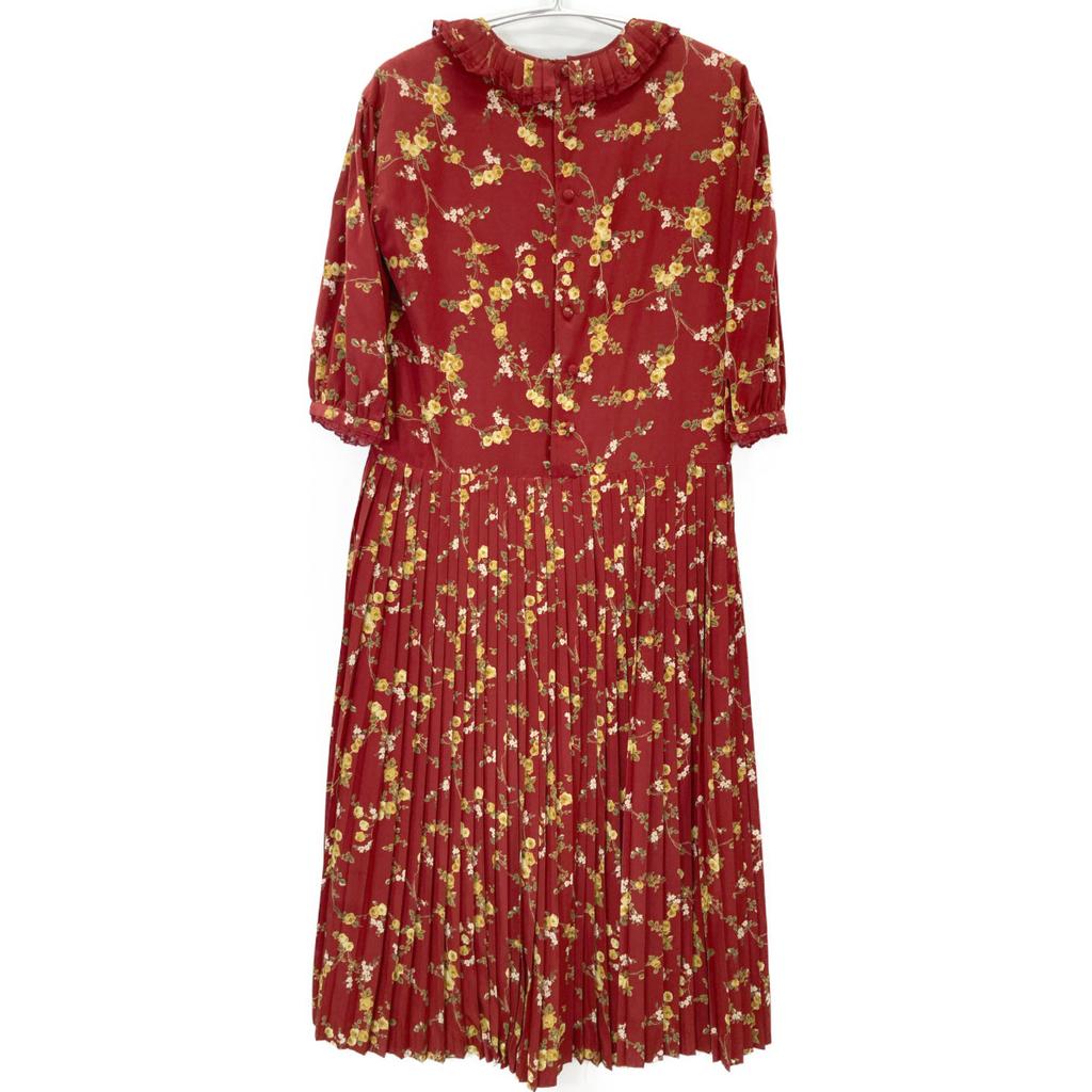 INGEBORG Red Flower One Piece Dress Not Written RedUsed