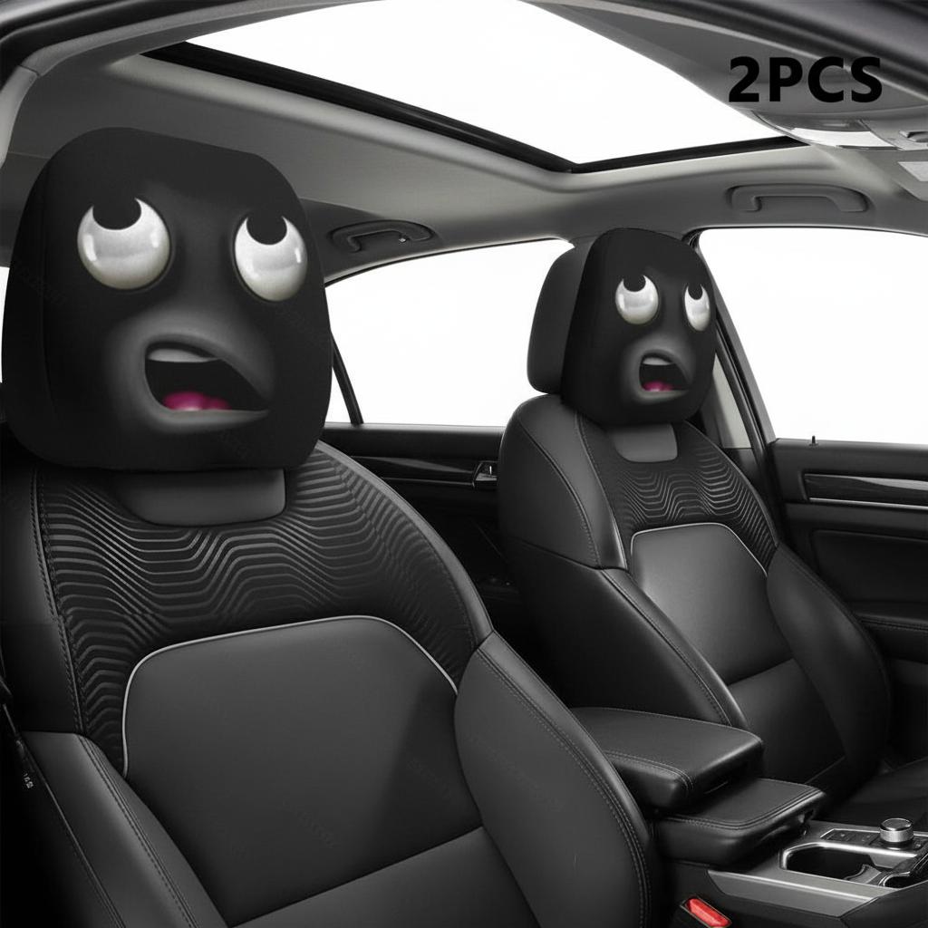 Universal Car Seat Cover Breathable Elastic Car Headrest Covers Soft Print Decorative Washable Dust-proof Auto Pillowcase