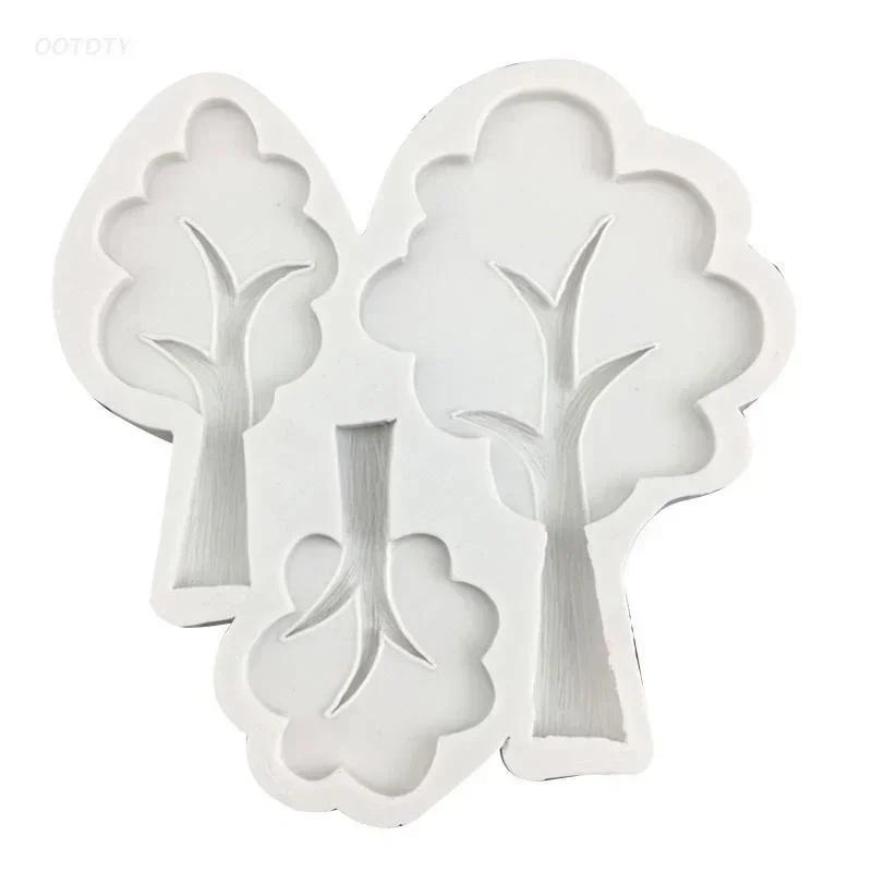 Kitchen Baking Tools 3D Chocolate Mold Forest Tree Shape Chocolate Candy Mold Non-stick Silicone Material Accessories