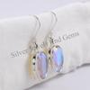 Natural Angel Aura Quartz Earrings, Handmade Earrings, 925 Sterling Silver Oval Aura Quartz Earrings, Gift for Her