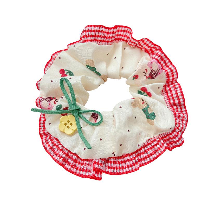 Broken Flower Large Intestine Hair Band Female Mori Ball Head Flower Hair Rope Super Fairy Cute Head