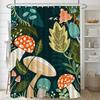 Country Rose Washable Dirt-Resistant Shower Curtain Shower Head Waterproof Polyester Bath Curtain For Home Decor Accessories