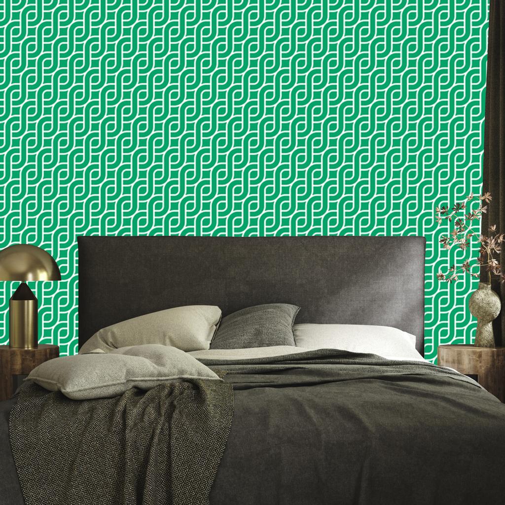 Wallpaper Geometric Pattern of Sea and Mint, Sea Background 50x1000