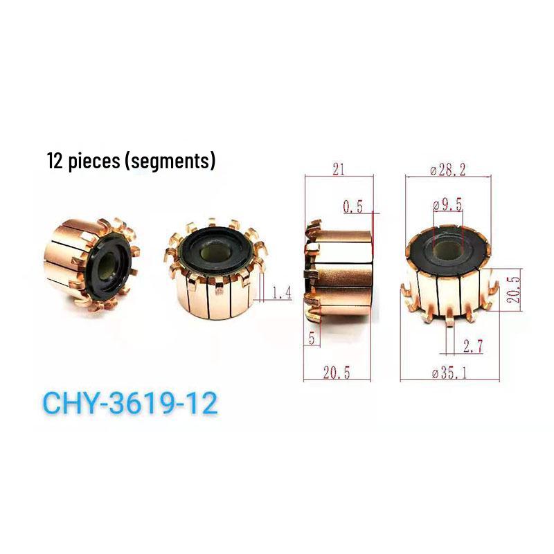 Geared Motor Commutator (28.2x9.5x20.5mm) 12P