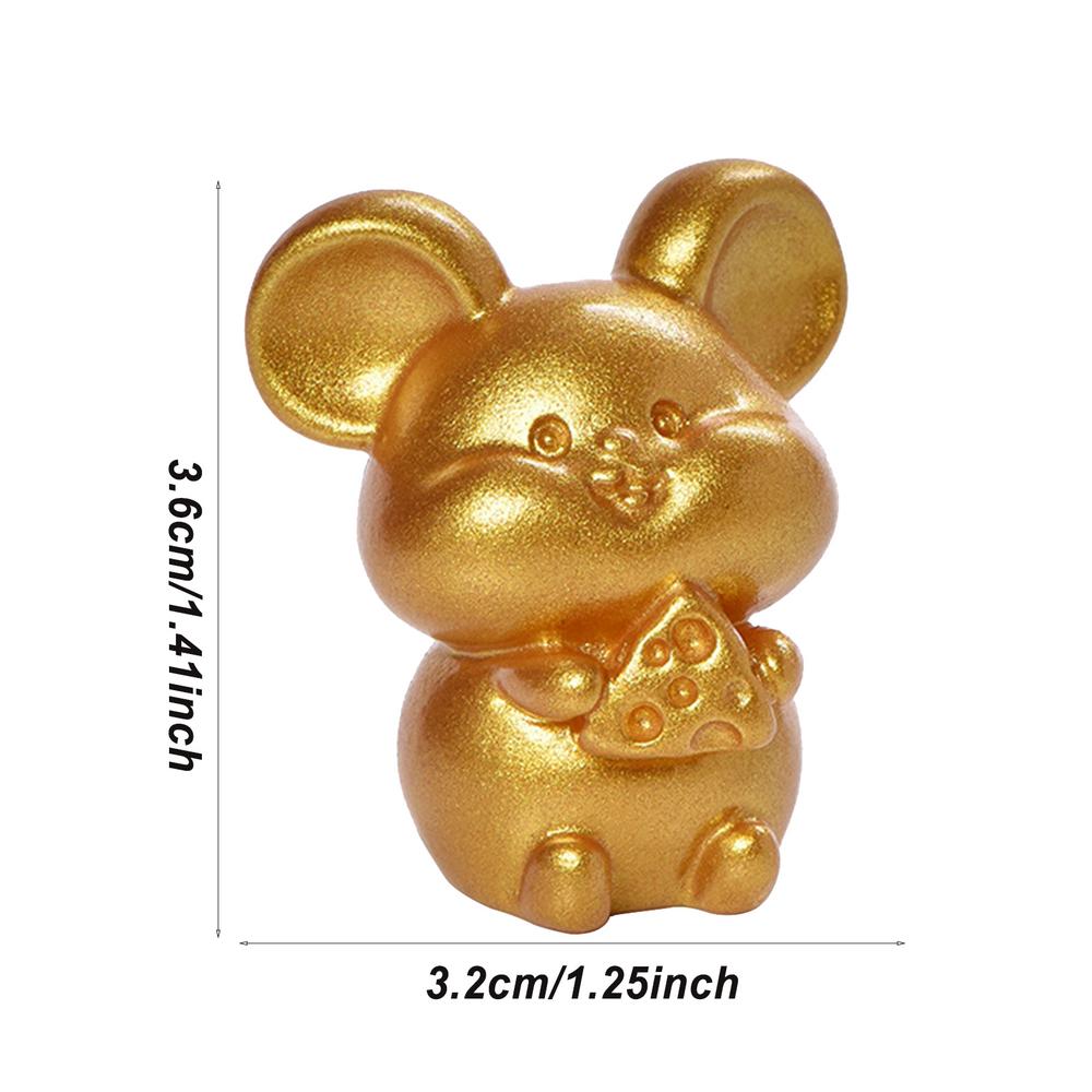 Golden Resin Animal Statue Ornament ChineseZodiac Rat Ox Tiger Rabbit Dragon Snake HorseSheep Monkey Chicken Dog Pig Desk Decor