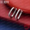 Xiaomi 925 Sterling Silver Delicate Square Zirconia Earrings for Women, Fashionable Wedding Party Gift Jewelry