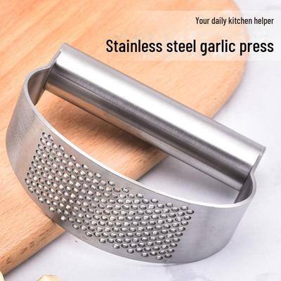 Stainless Steel Garlic Press - Manual Mincer and Masher for Cooking