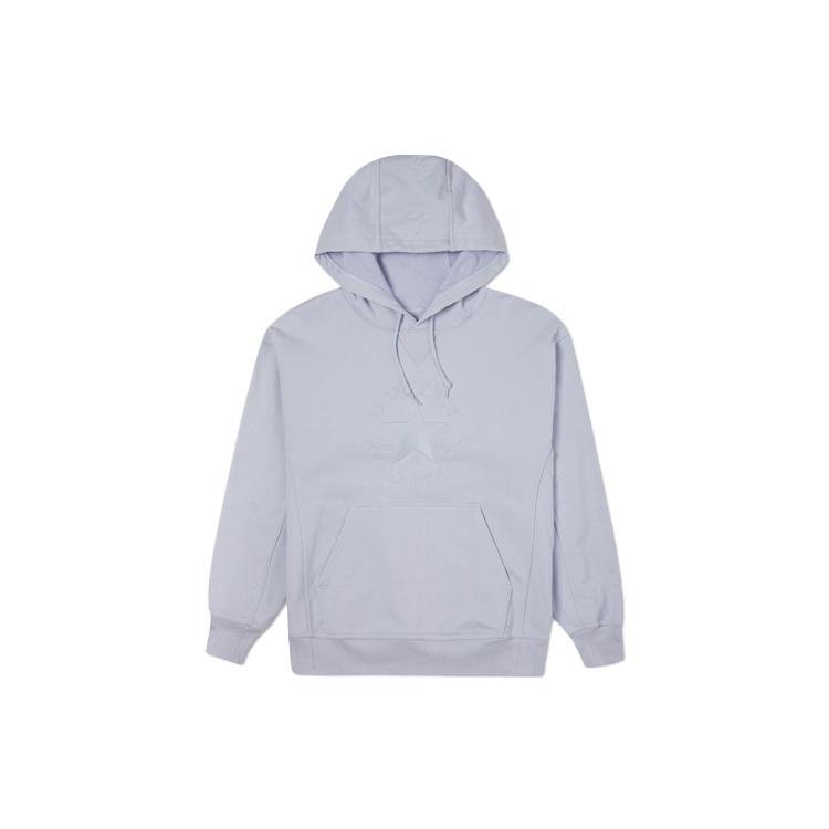 (WMNS) Converse Chuck 70 Logo Embroidered Loose Hoodie Gray Blue Women s 10022369-A05 S