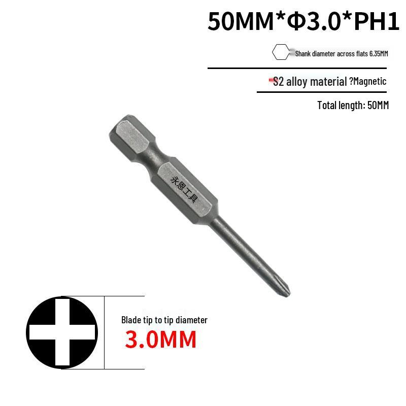 S2 Steel Hardened 1/4" Magnetic Phillips Screwdriver Bit for Drill