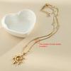 Stainless Steel Pendant Necklace for Women Spring buckle chain Sun Pendants women's Stainless Steel Zircon Birthday Gift trend