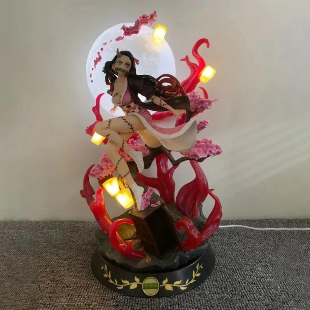 New 42cm Gk Demon Slayer Anime Figure Kamado Nezuko  With Light Action Figurine Collectible Model Statue Gift Toys For Children
