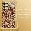 Leopard Print Metallic Paint Glass Phone Case Suitable for Samsung Galaxy S26 S25 S24 S22 S21 S20 FE/Ultra/Plus Anti Drop