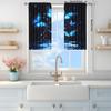 2pcs Dreamy Blue Butterfly Playing In The Water Curtains   Shade and Privacy Protection   Suitable for Decorating Various Rooms