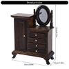 Miniature Bedroom Furniture Vintage Dresser Cabinet And Vanity Table Suitable For 1:16 Scale Doll House Interior Design