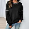 Women's Casual Pullover Sweatshirt with Neck, Loose Fit, Long Sleeve for Everyday Wear
