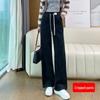 European Cotton Velvet Wide-Leg Pants for Women - Thickened, Loose Fit, Straight-Leg, Small Size, Casual, Perfect for Autumn and Winter