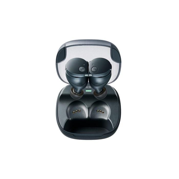 Audio-Technica ATH-CKS50TW2 BK Wireless EarbudsBluetooth, Magnetic Switch, 65H Playtime, IP55 Waterproof, Multipoint, Find My, HearThrough,