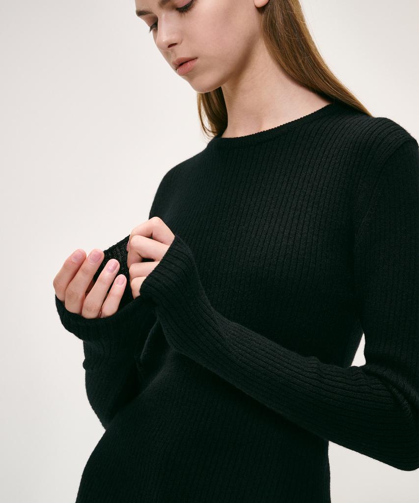 KEI CURRENT Rib Sweater_Black
