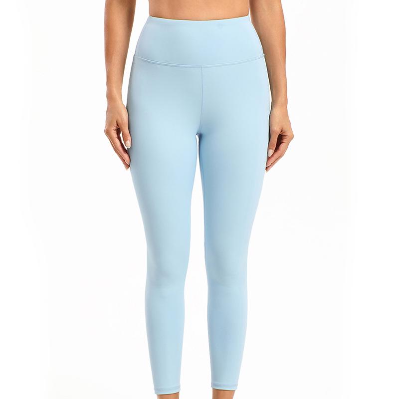 Women's High-Waisted Yoga Pants, Anti-Roll, Butt Lifting, Tummy Control, Cropped Peach Outerwear