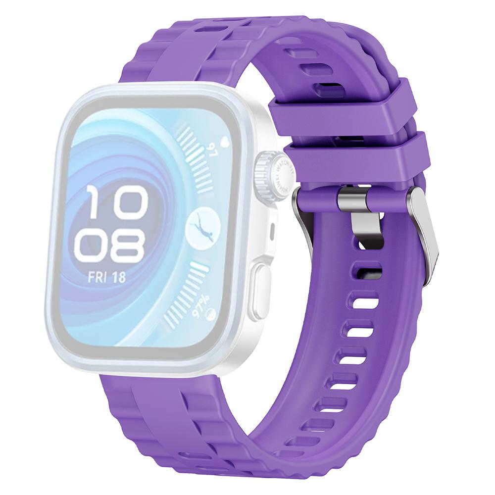 For Huawei Watch Fit 4 Pro Silicone Watch Band Metal Pin Buckle Replacement Wrist Strap