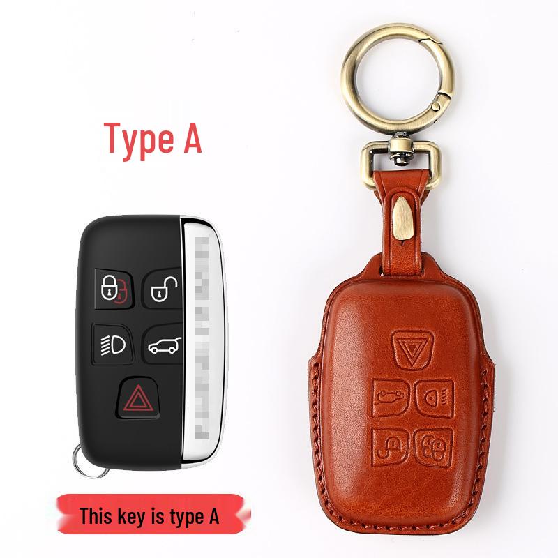 Genuine Leather Key Case for Land Rover Discovery, Sport, Evoque, and Jaguar 2020