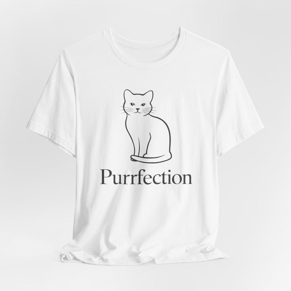 #22 Purrfection Basic Cat T-Shirt - Basic Cat T-Shirt - Purrfection Cat Design S Unisex T-Shirt XL