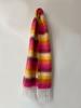 Dopamine striped plaid imitation cashmere scarf women's winter with warm wool scarf