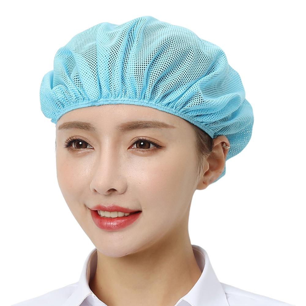 Simple Elastic Mesh Work Hat Breathable Oil-Resistant Catering Work Wear Dust-proof Hair Nets Cap Food Service