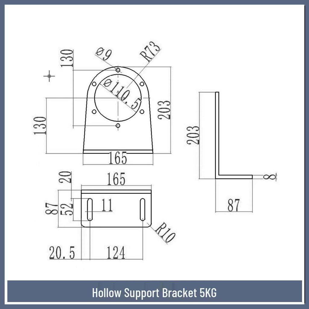 0.6KG-40KG Magnetic Powder Brake and Clutch Bracket, Single/Double Axis