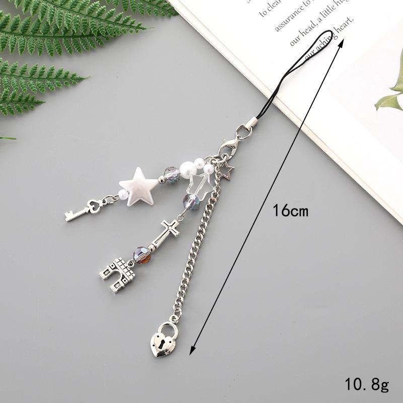 Love Beaded Pendant Phone Case Keychain Pendant