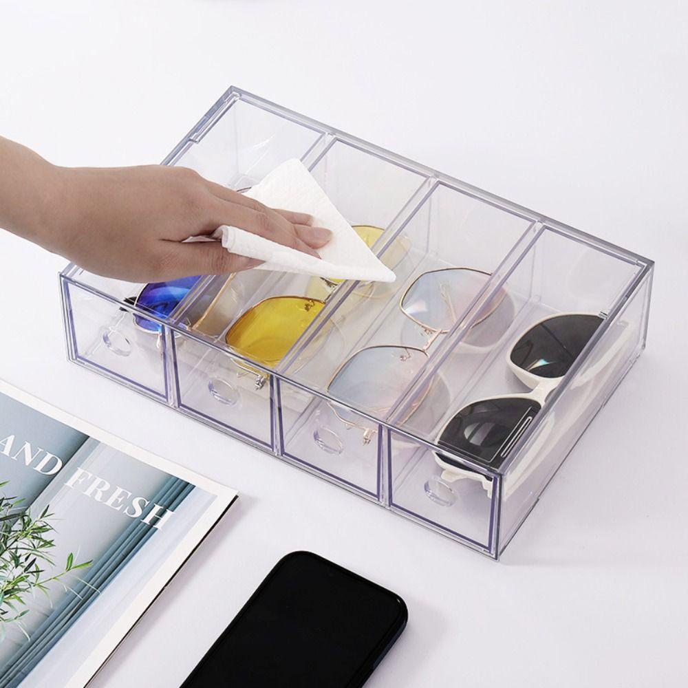 Drawer Style Sunglasses Case Desktop Glasses Storage Box New Acrylic Glasses Case