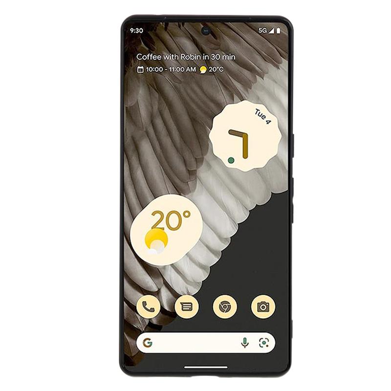 

For Google Pixel 7 Pro 5G Glossy Phone Case Anti-drop Soft TPU Anti-drop Cover Black