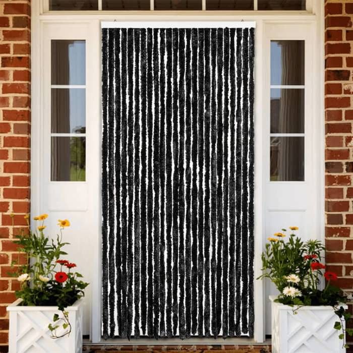 VidaXL Fly Curtain, Insect Screen with Hook, Door Curtain Adjustable Length and Width, Anthracite 377382