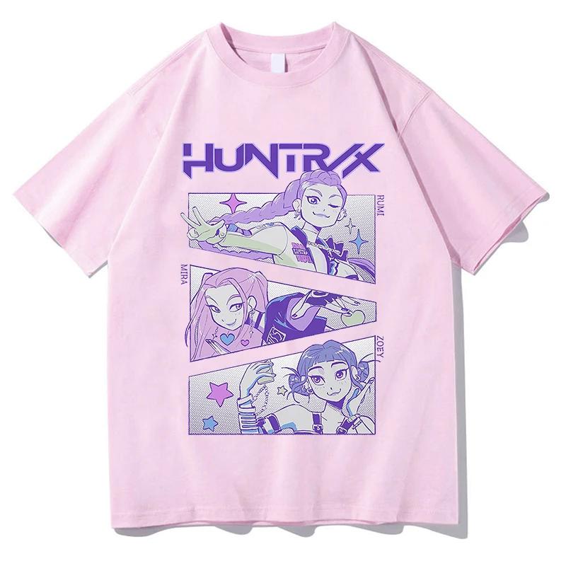 Camiseta KPop Cazadores de Demonios Verano Manga Corta Camisetas Hombre Cuello Redondo Algodón Moda 2025 Camiseta de Película Casual Unisex Ropa de Calle