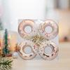 4 Pieces Christmas Doughnut Shape Hanging Ornaments Xmas Decoration Decorative 7cm Diameter for