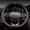 For Hyundai Ioniq 2016 2017 2018    2022 Car Steering Wheel Cover D Shape PU Leather Auto Accessories