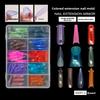 Ultra-Thin Dual Form Nails Colorful Nail Tips Sandwich Nail Forms  for Profional Use in Nail Salons