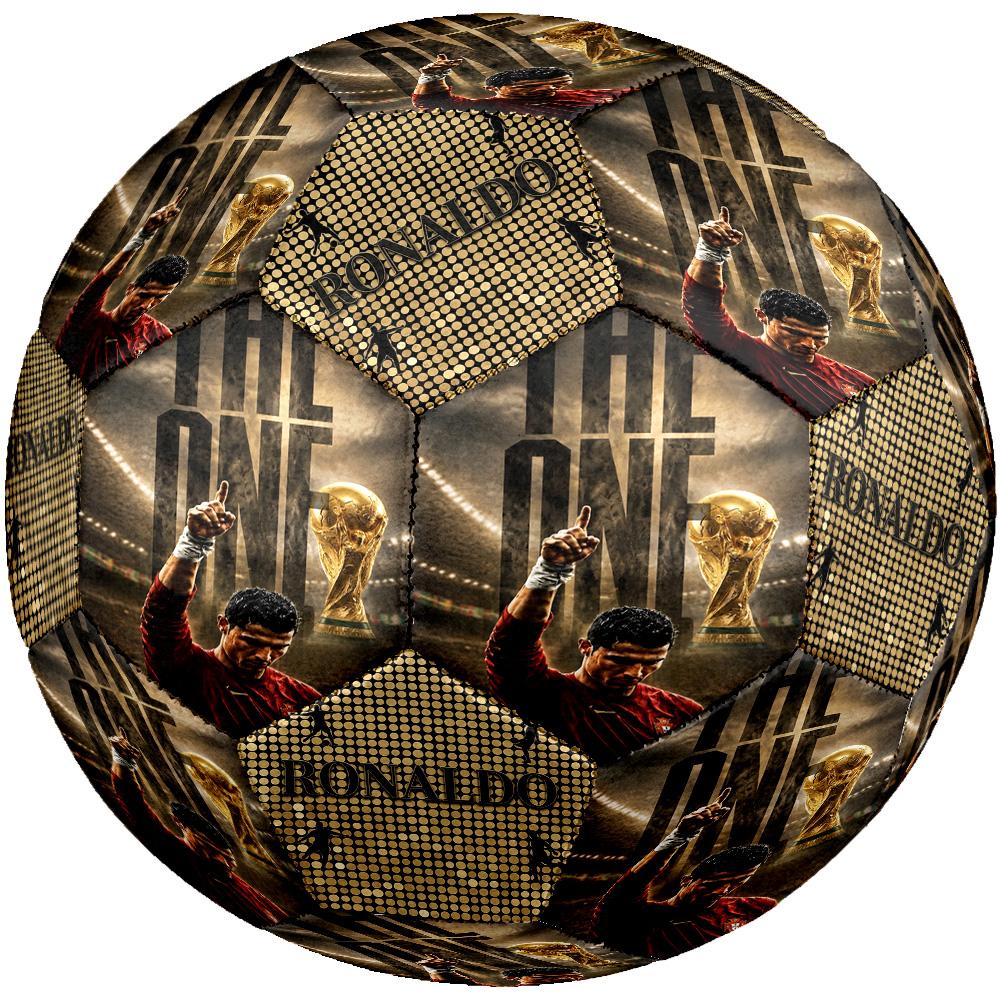 Ronaldo's Golden Celebration Soccer Ball Size 5 Football Machine-Stitched Indoor/Outdoor Universal Football perfect gift for sports enthusiasts