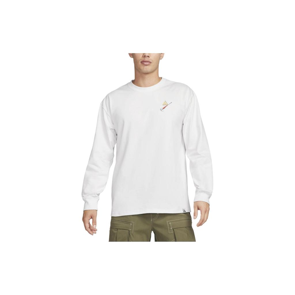 Nike ACG T Shirts Men's White Crew Neck Moderate Straight Fit FQ3728-121