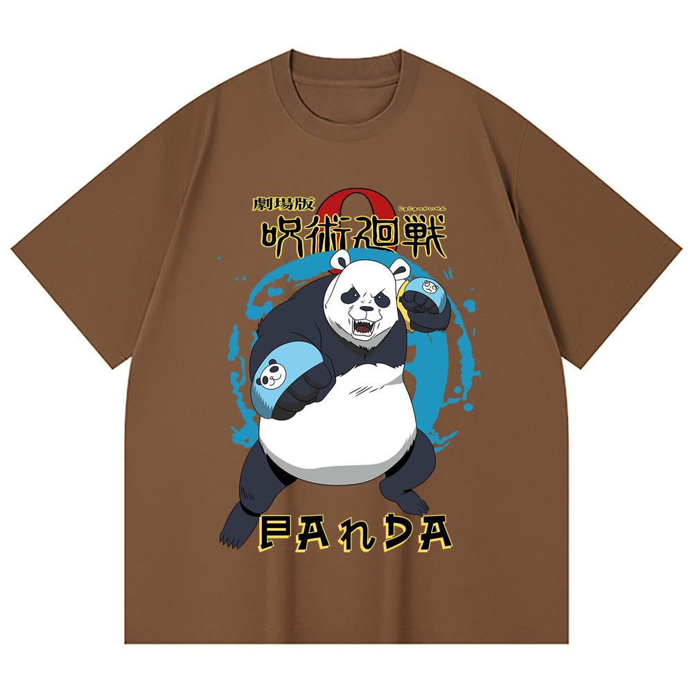 230 g/m² 100 % Baumwolle Jujutsu Kaisen V62 Panda-Print Unisex Schweres Baumwoll-T-Shirt