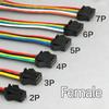 2/10Set SM Terminal Wire JSTDocking Plug20CM Length 2/3/4/5/6Pin2.54MM Male Female Connector Tin Plated for Electronic Component