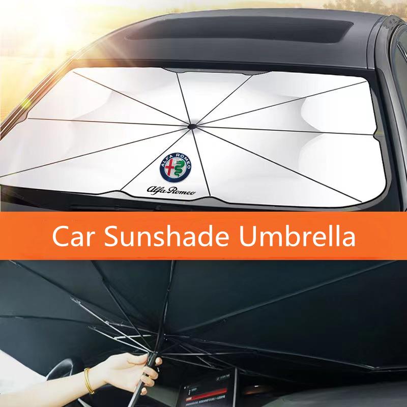 Auto Windschutzscheiben-Sonnenschutz Verbesserter Sonnenschirm für Alfa Romeo Giulia Stelvio Giulietta 159 147 156 166 Auto Zubehör