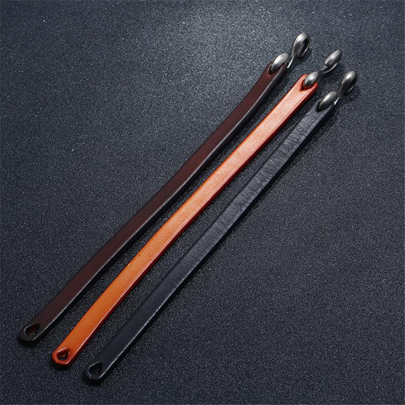 Simple Style Genuine Leather Wrap Bracelet 3 Color Antique Simple Leather Braclet For Men Wristband Jewelry pulseira masculina